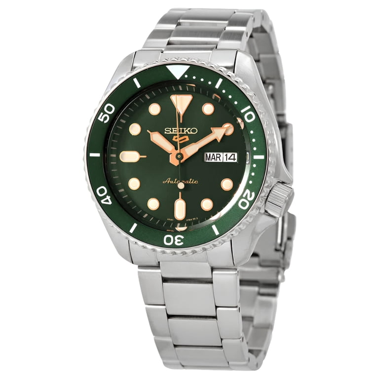 Seiko, Men's Automatic Watch, SRPD63K1, Green Dial - Walmart.com