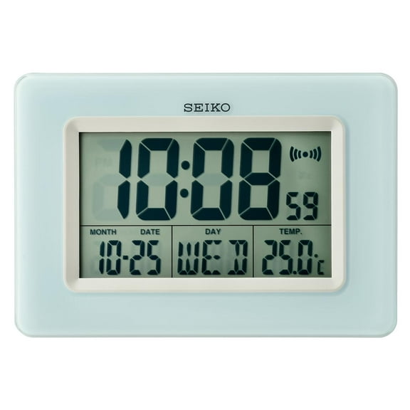 QHL058LLH Digital Clock, Light Blue