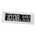 thumbnail image 1 of Seiko 8" Digital Everything Alarm Clock, White, Beep Alarm Desktop, QHL085WLH, 1 of 8
