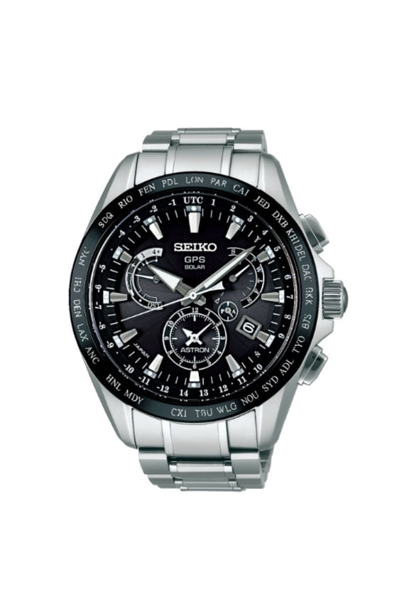 Astron Astron 8 Series Men's Titanium Black Dial Solar Watch SBXB045