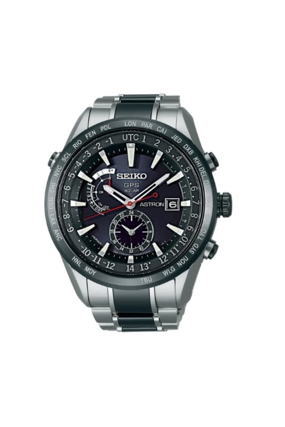 Astron Astron GPS Solar Men's Black Dial Solar Chronograph Watch SAST015