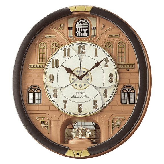 Seiko QXM601BRH Melodies In Motion Clock, Brown