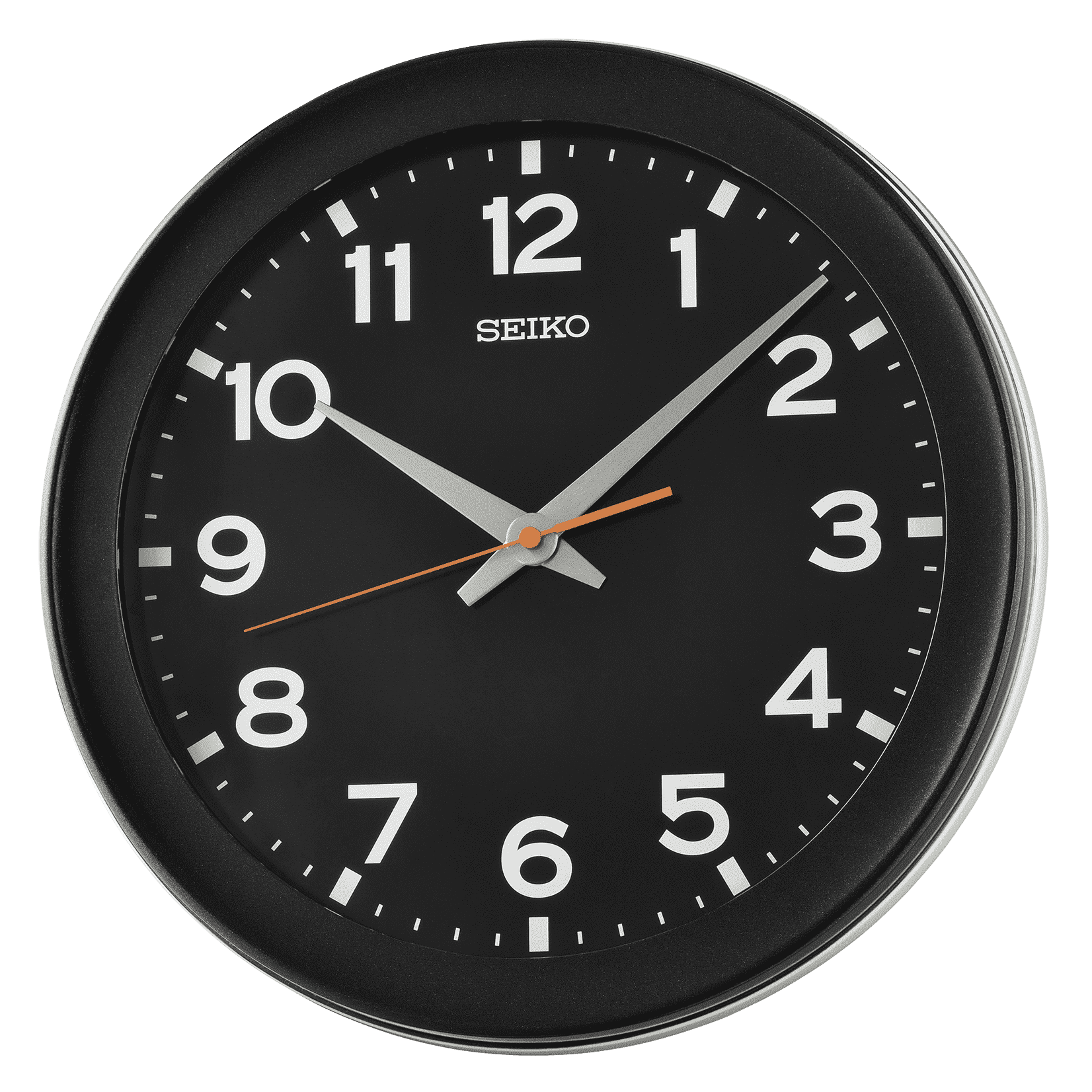 Seiko QXA835KRH Wall Clock, Black