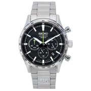 Seiko Chronograph Quartz Black Dial Mens Watch SSB413P1