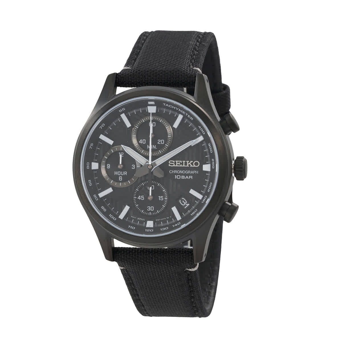 Seiko Chronograph Quartz Black Dial Men's Watch SSB421P1