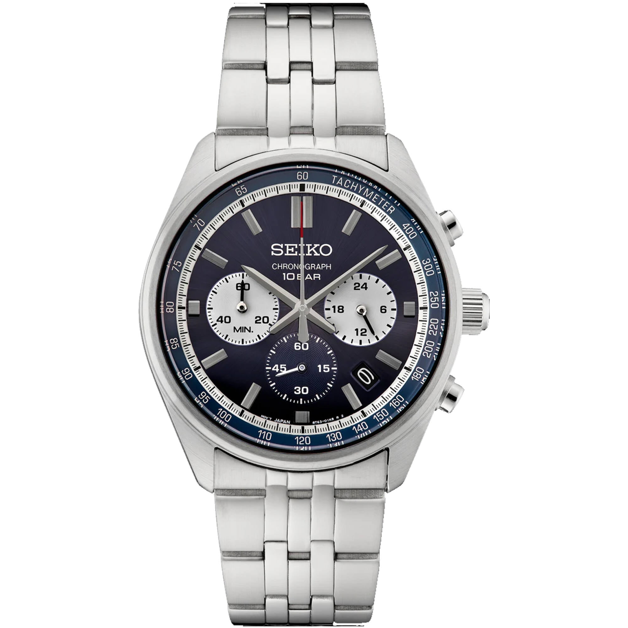 Montre Bracelet Seiko Chronographe 100m - Occasion - Pour Homme - Style Sport Et Fonctionnel