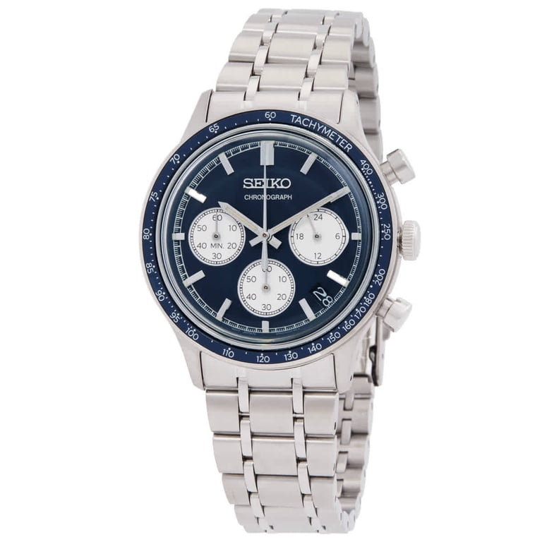 Seiko Chronograph Quartz Blue Dial Men's Watch SSB477P1 - Walmart.com