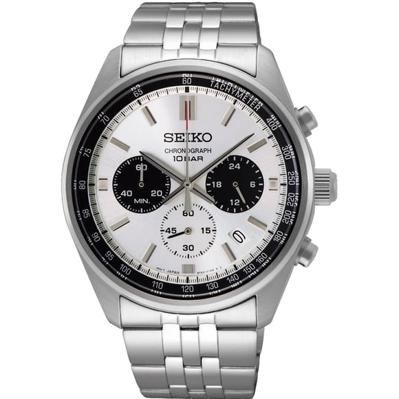 Seiko Chronograph Quartz White Dial Men's Watch SSB425P1