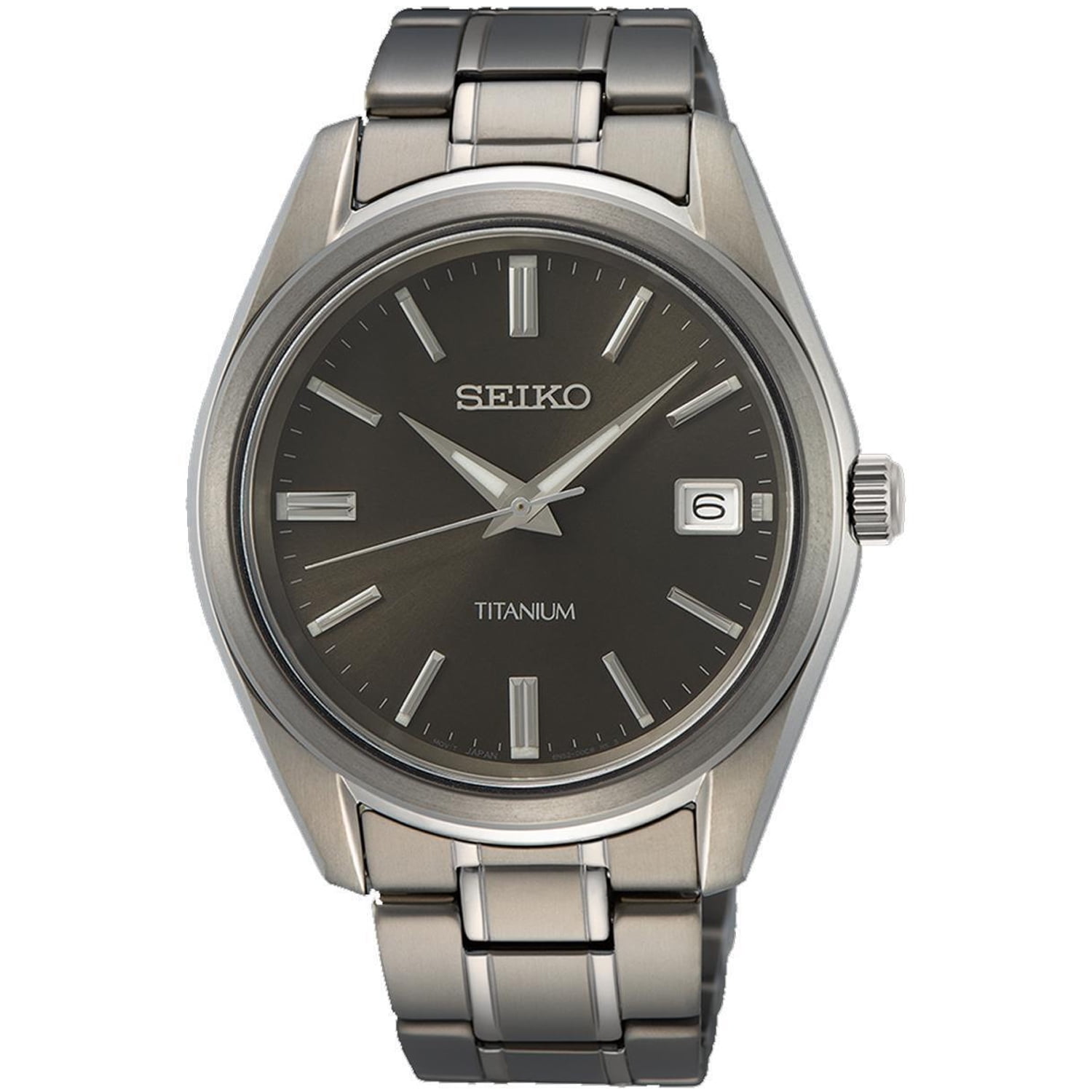 SEIKO クォーツ腕時計 200m防水　チタン Seiko-Classic-Quartz-Black-