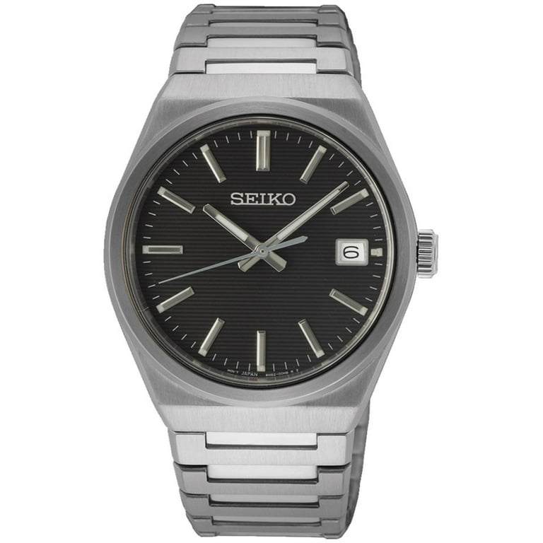 SEIKO SPORTS 70 ブラックダイヤル SEIKO SELECTION SBPX155 Stainless Steel Solar Analog Watch Black