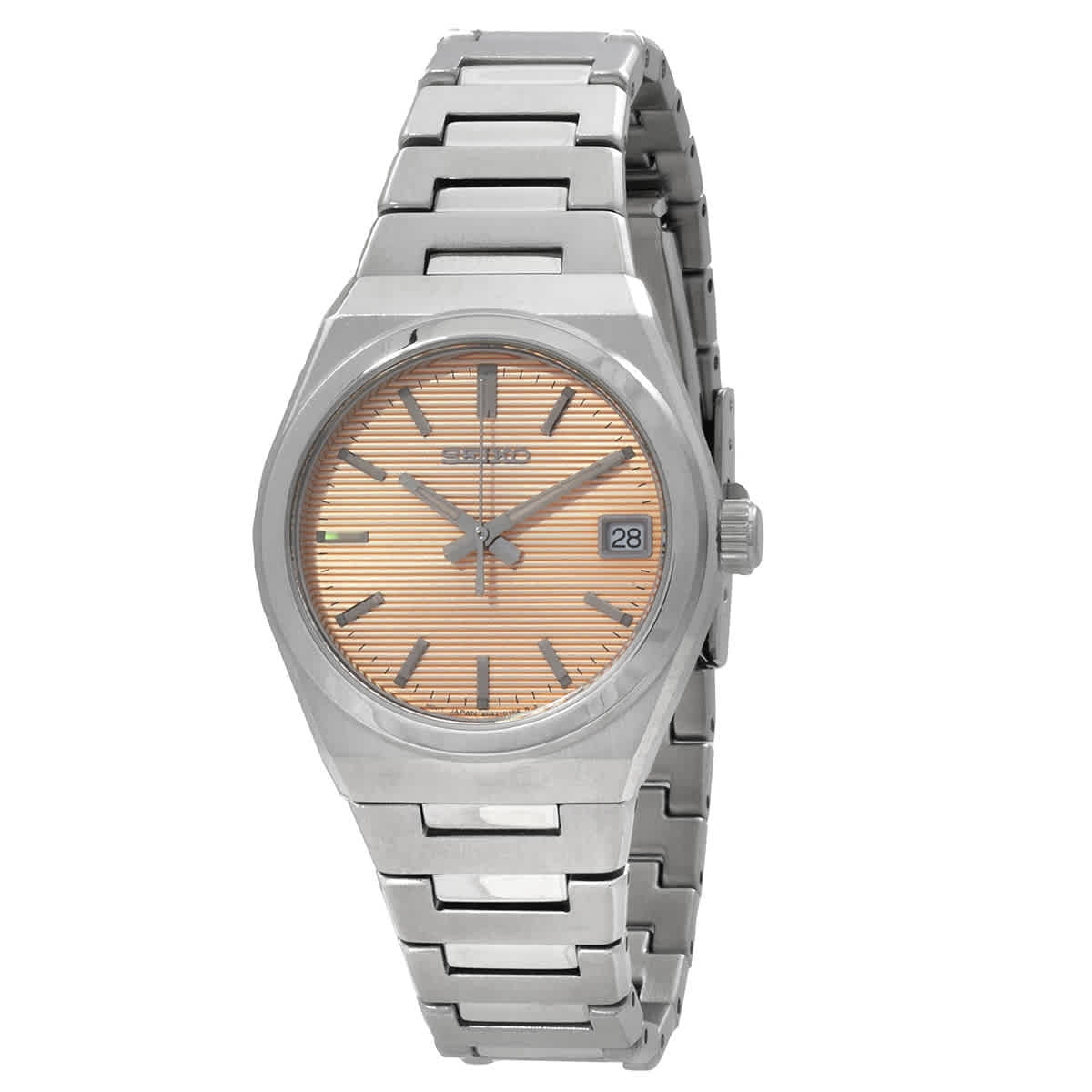 Seiko Classic Stainless Steel Salmon Dial Quartz SUR577P1 100M