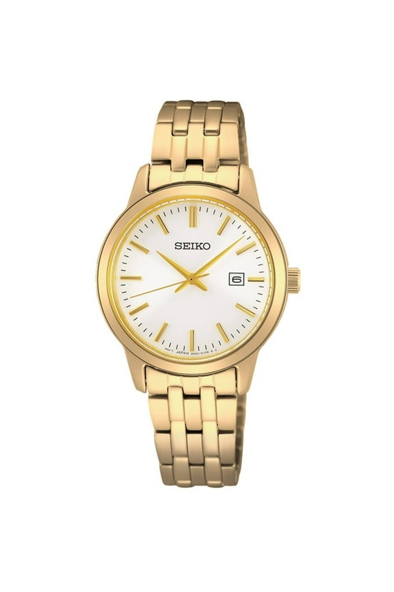 Classic Quartz White Dial Yellow Gold-tone Ladies Watch SUR412