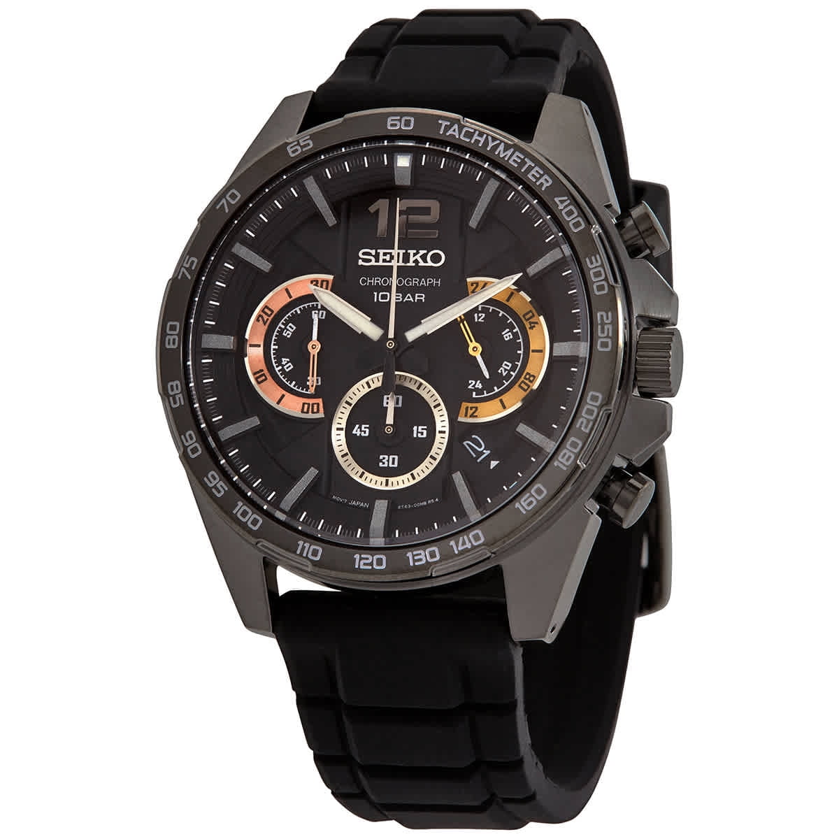 Seiko Conceptual Chronograph Quartz Black Dial Men s Watch