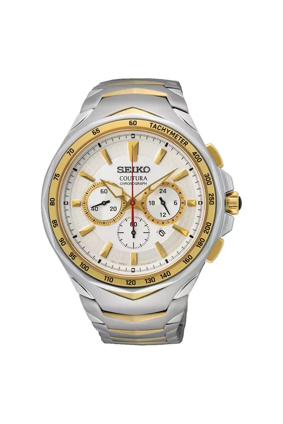Coutura Chronograph 45.5mm Men's Watch Stainless Steel White Dial SRWZ24