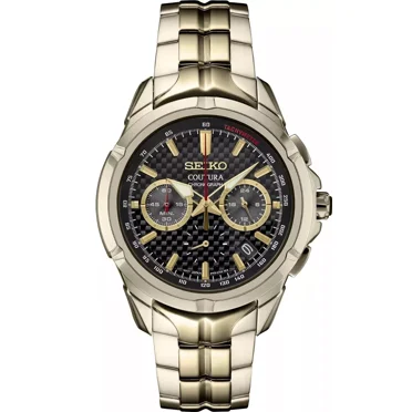 Seiko Coutura Quartz Chronograph 42.0 mm Black Dial Men's Watch SSB438