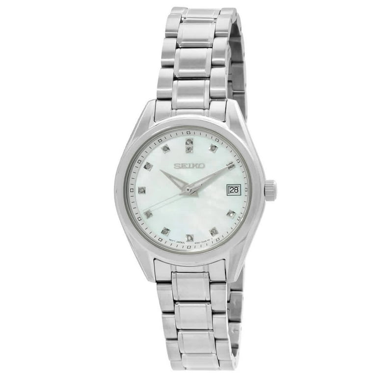 Seiko Diamond Quartz Mother of Pearl Dial Ladies Watch  display picture 2
