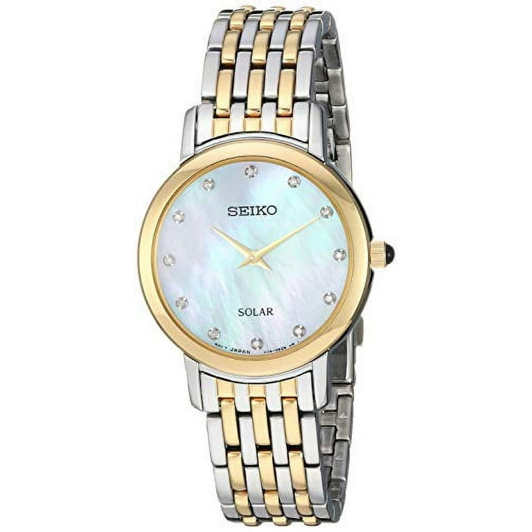 Seiko Diamonds Quartz Movement Mother Of Pearl Dial Ladies