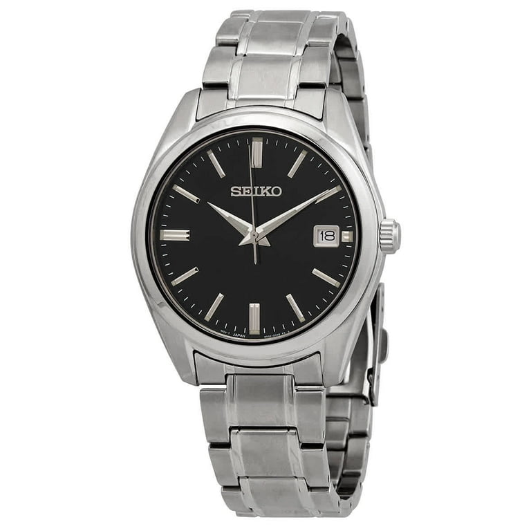 Seiko Essentials Quartz Black Dial Men s Watch SUR311 Walmart