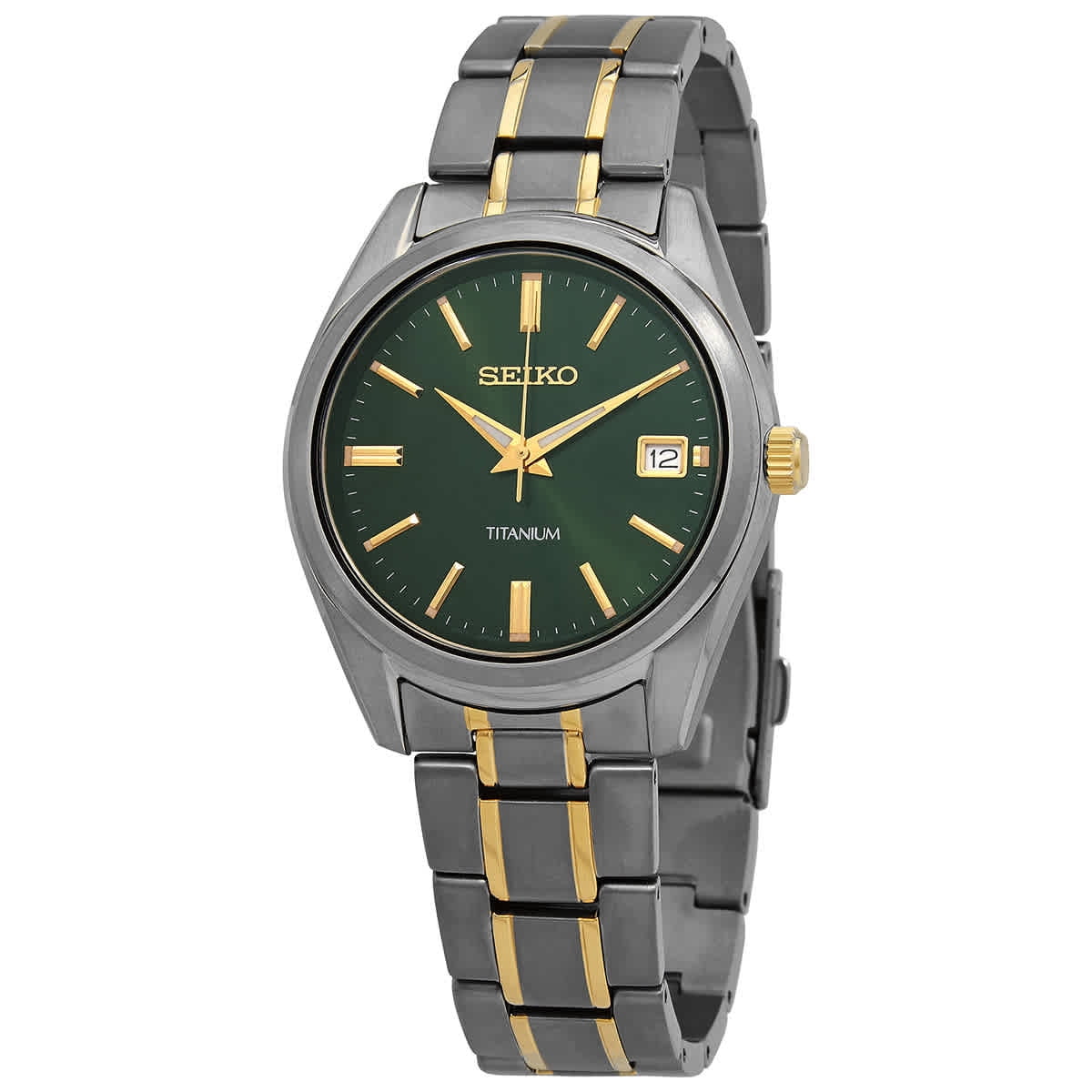 SEIKO 腕時計 Seiko Essentials Quartz Green Dial Men's Watch SUR377 - Walmart.com