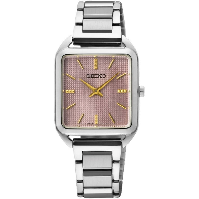 Seiko Essentials Quartz Pink Dial Ladies Watch SWR077 - Walmart.com