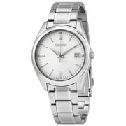 Seiko Essentials Mens Stainless Steel Silver Dial Quartz Watch SUR307