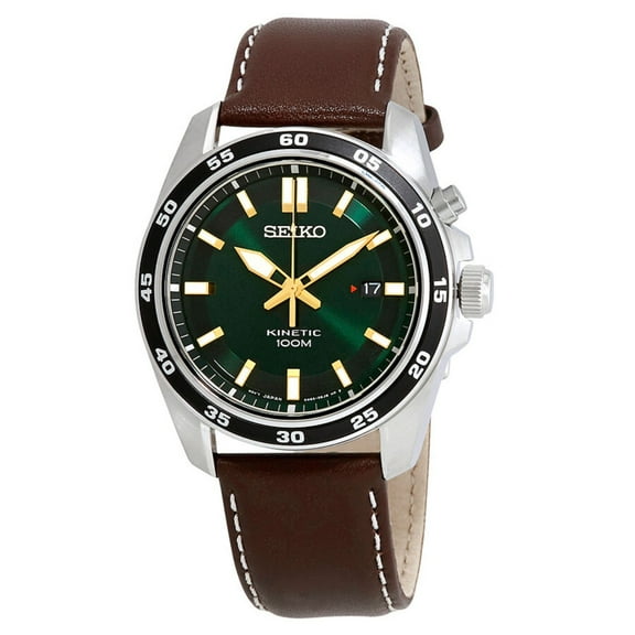Seiko Men's Kinetic Green Dial Watch - SKA791