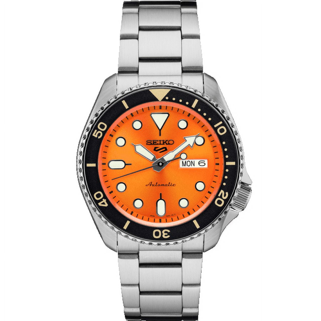 Seiko Male Stainless Steel Sports Wristwatch, Orange