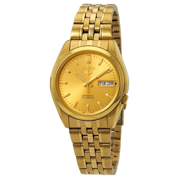 Seiko Men's 5 Automatic SNK366K Gold Stainless-Steel Automatic Dress Watch