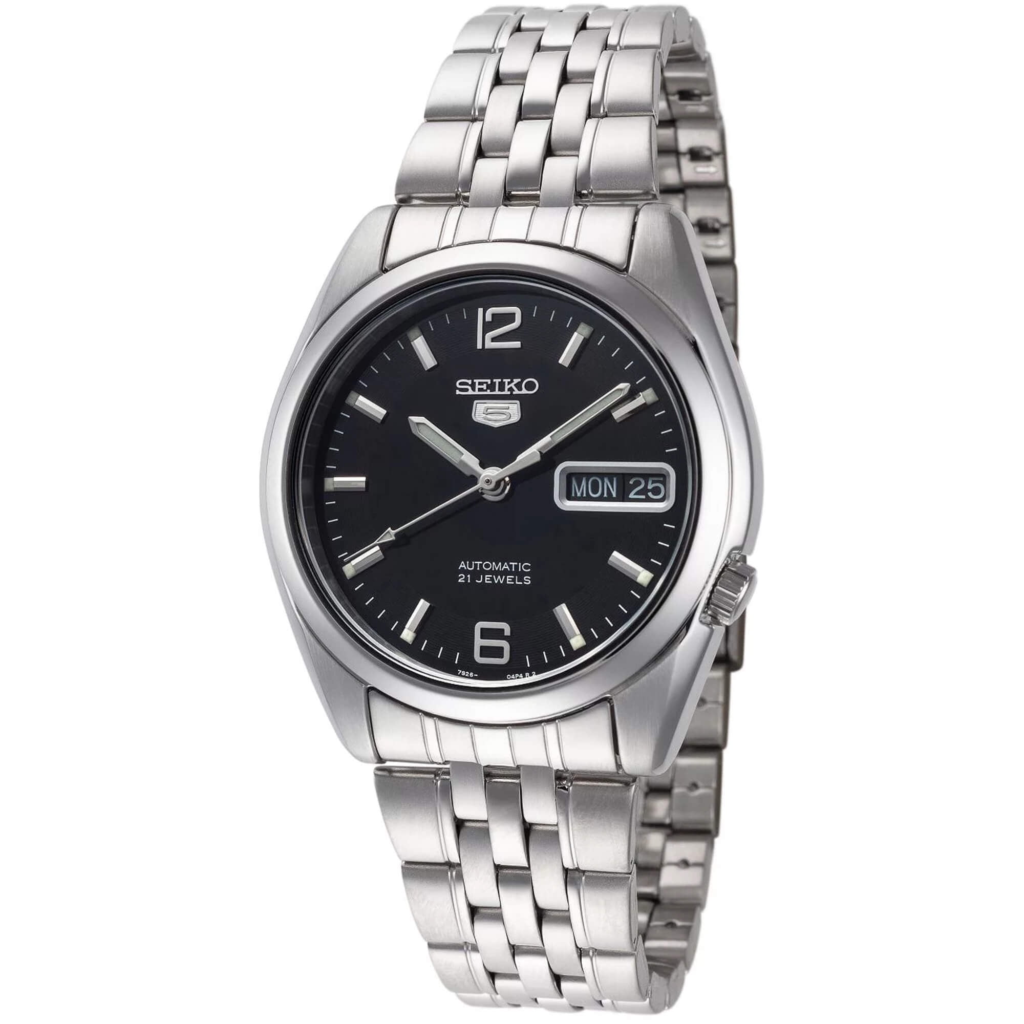 Seiko Men's 5 Automatic SNK393K Black Stainless-Steel Automatic Dress ...