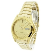 Seiko Mens 5 Automatic SNKK98K Gold Stainless-Steel Self Wind Fashion Watch