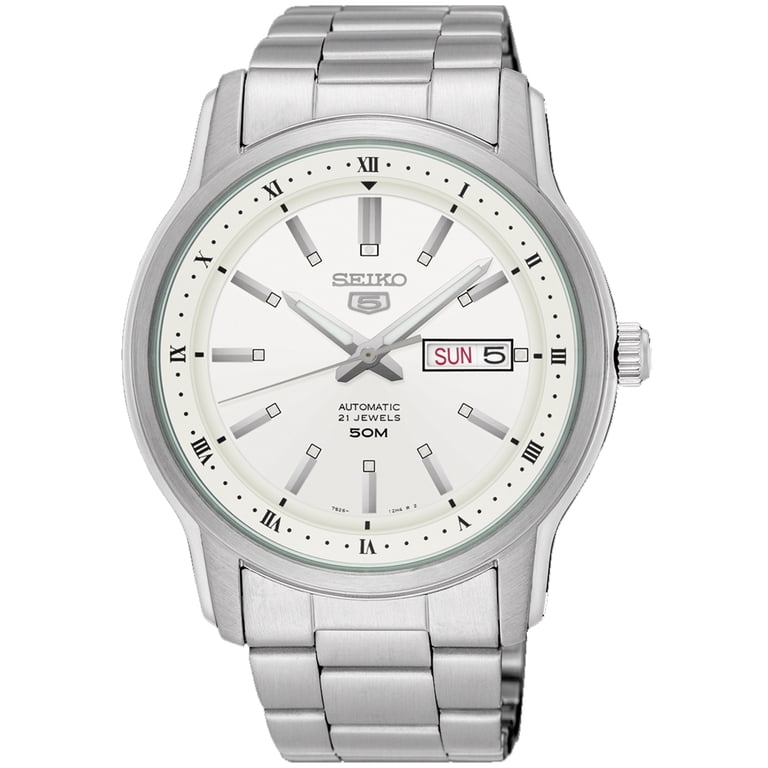 Seiko Men's 5 White Dial Watch - SNKP09K1 - Walmart.com