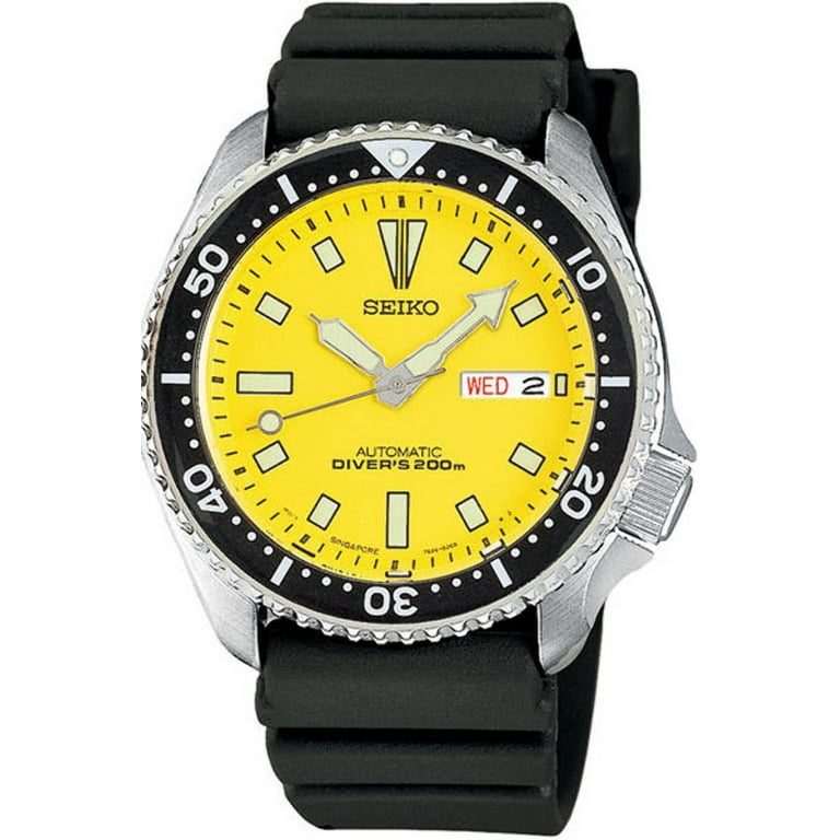 Seiko Men's Automatic Diver Analog Watch - Black Rubber Strap