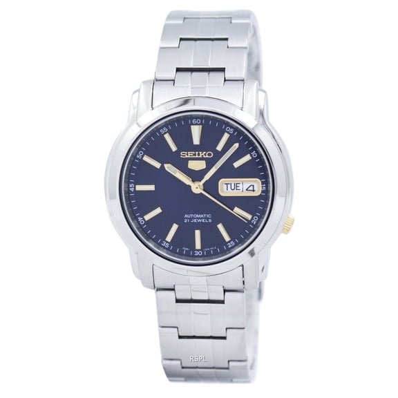 Seiko Men's Blue Dial Stainless Steel Watch SNKL79
