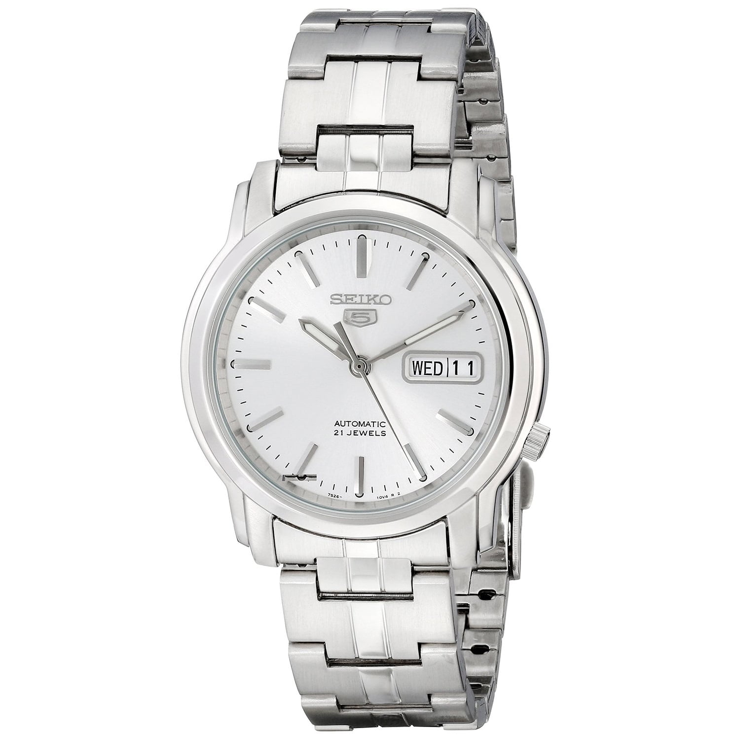 Seiko Men s Classic Silver Dial Watch SNKK65