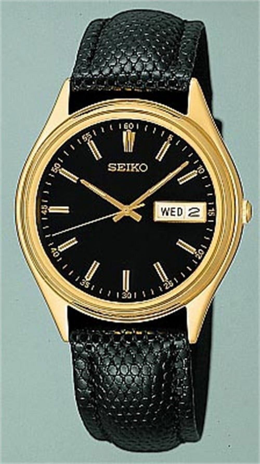 時計 SEIKO Universe DIASHOCK 14KWG 180200 Seiko Men's Day Date Gold Plated Dress Watch SGG490