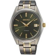 Seiko Mens Essentials Green Dial Watch - SUR377