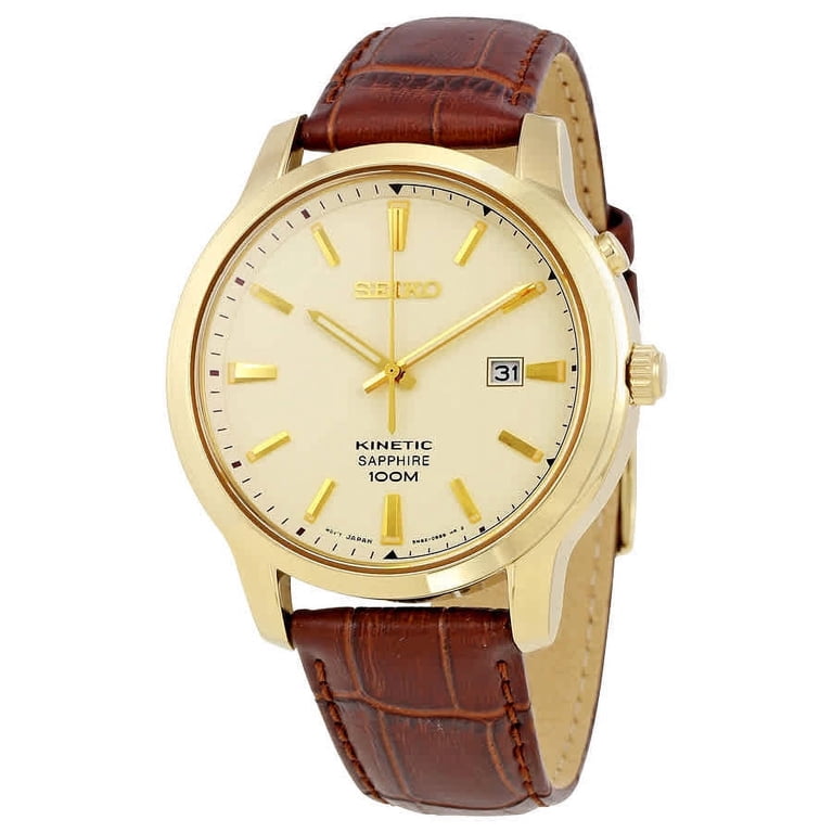 Seiko Gold Watch with Cream Strap Seiko Women main image 4