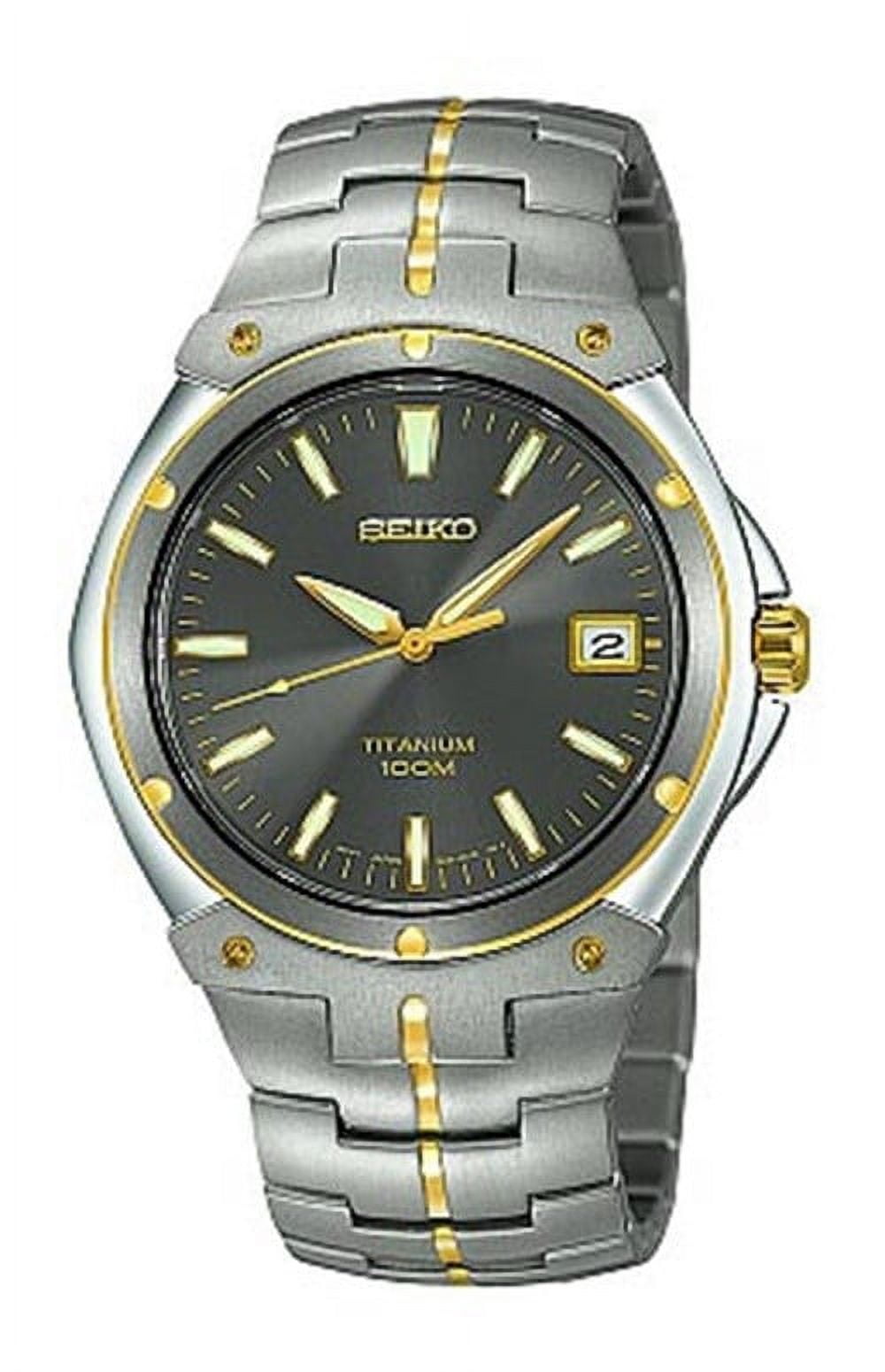 Seiko Men's Mid-Size Quartz Titanium Watch SGEB34 - Walmart.com