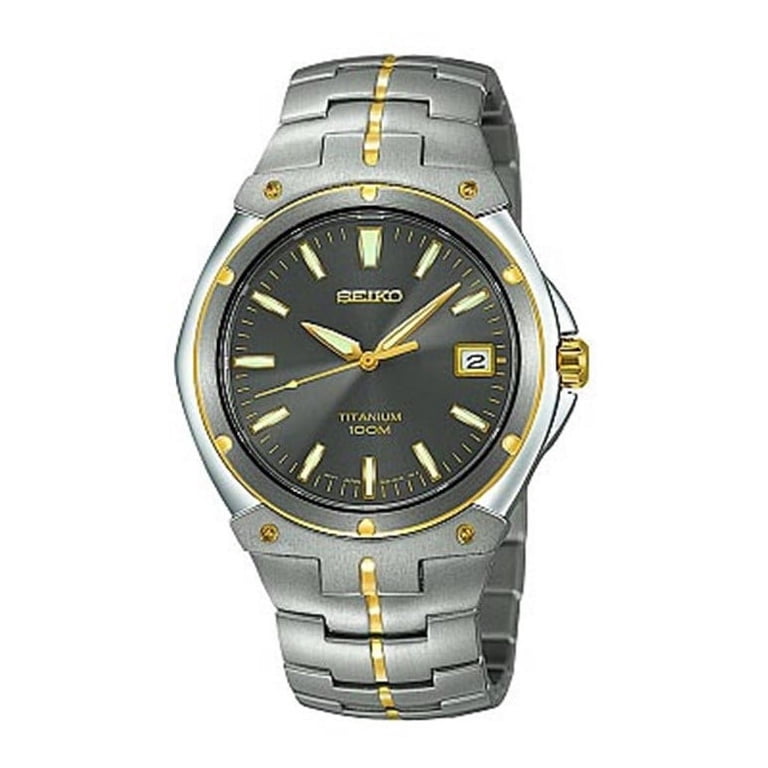 Seiko Men's Mid-Size Quartz Titanium Watch SGEB34 - Walmart.com