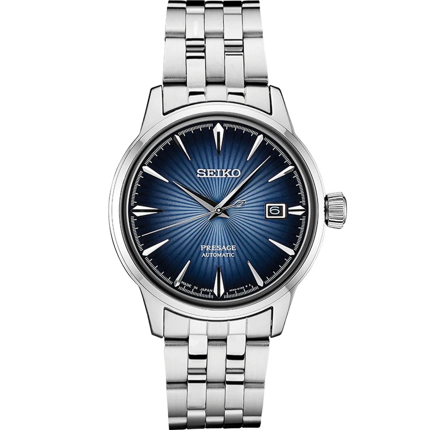 Seiko Men's Presage 23 Jewel Automatic Blue Dial 50M Water Resistance Watch  with Date