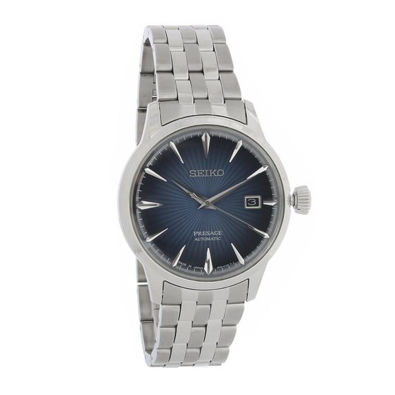 Seiko Men's Presage 23 Jewel Automatic Blue Dial 50M Water Resistance Watch with Date
