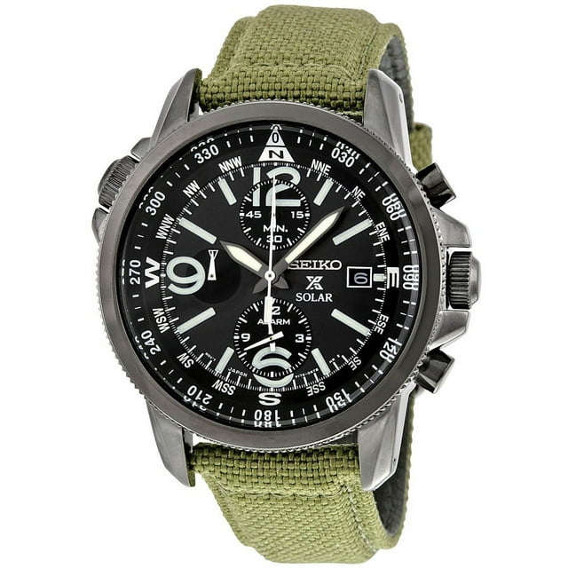 Seiko Men's Prospex Green Nylon Strap Chronograph Watch SSC295