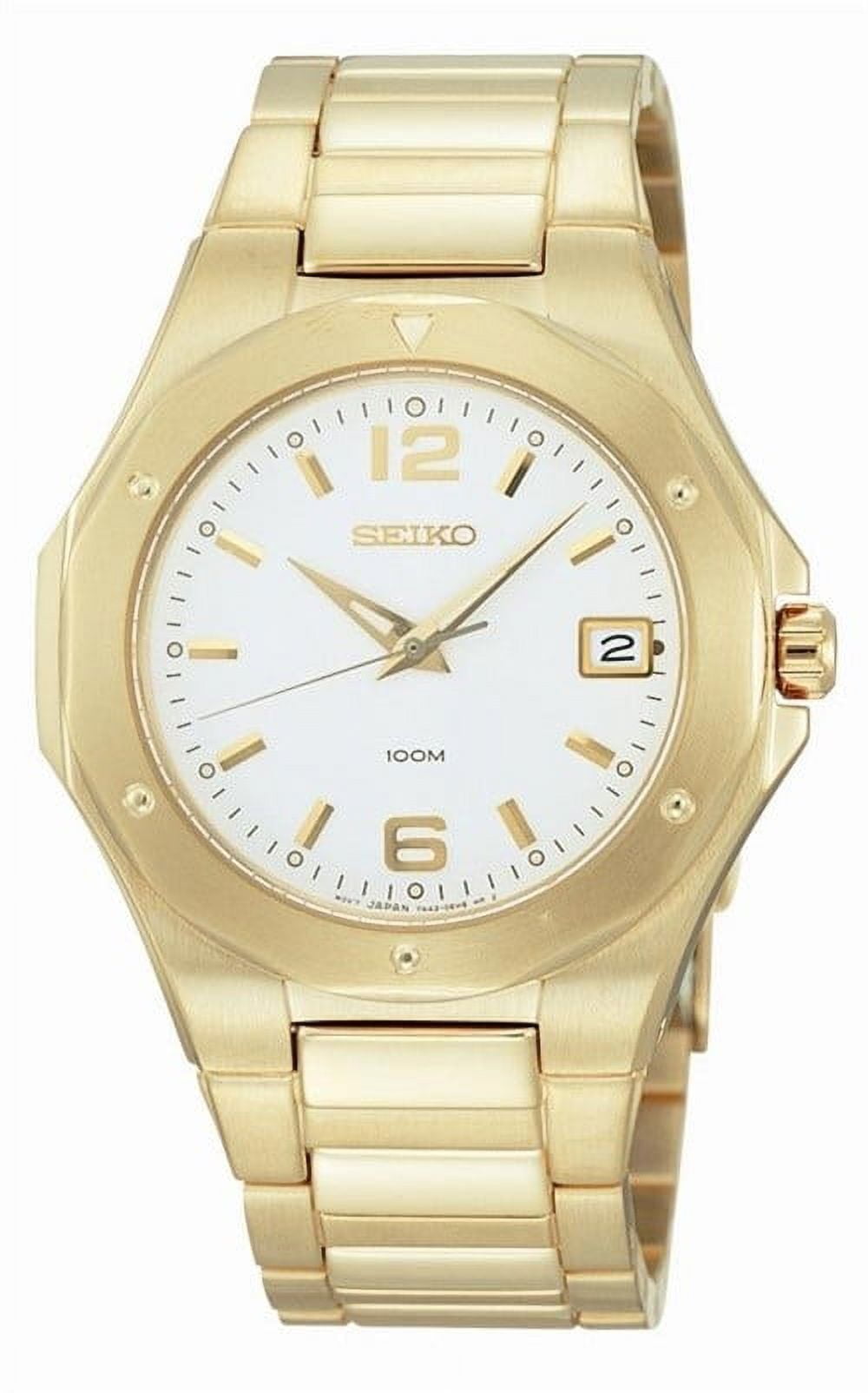 Seiko Men's SGEB90 Gold Plated Dress Watch