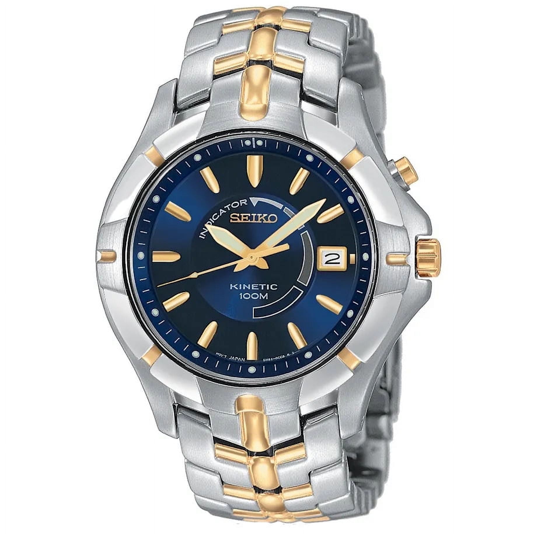 Seiko Men's SKA402 Kinetic Two-Tone Watch, Quartz Tech Seiko Men's SKA402 Kinetic Two-Tone Watch, Quartz Tech