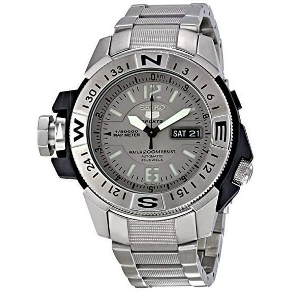 Seiko Men's SKZ221K1 5 Mile Markers Stainless Steel Bracelet Watch