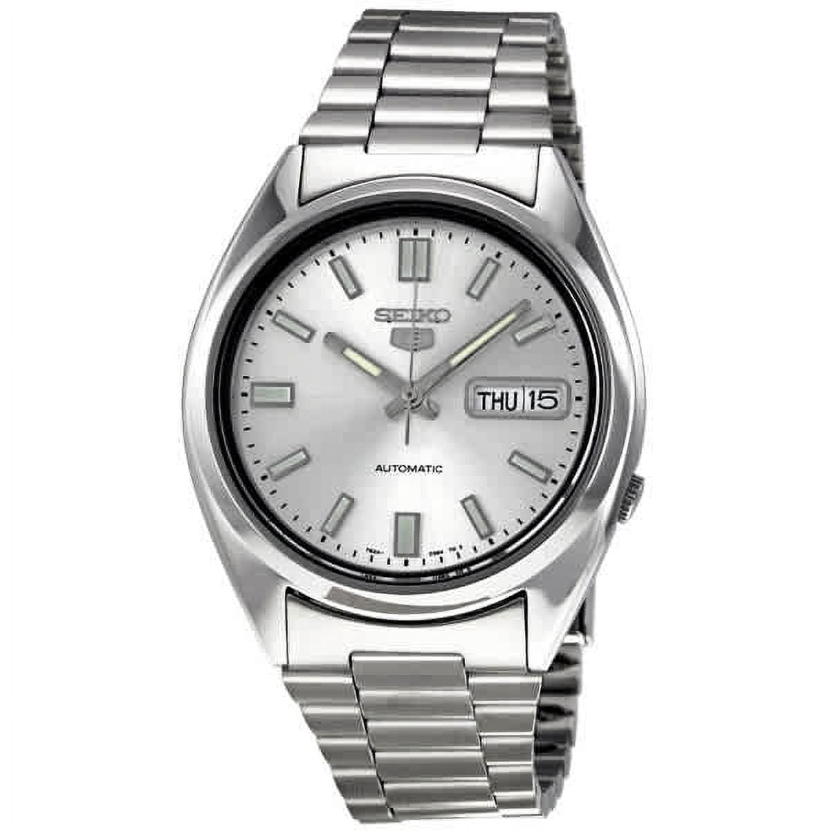 Seiko Men s SNXS73 5 Automatic White Dial Stainless Steel Bracelet