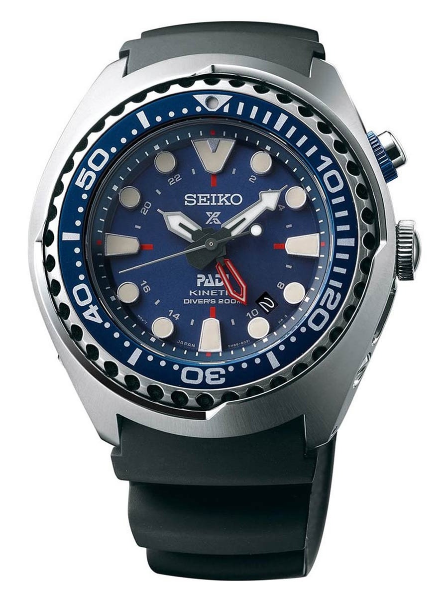 Seiko Men's SUN065 Prospex PADI Blue Dial Black Silicone