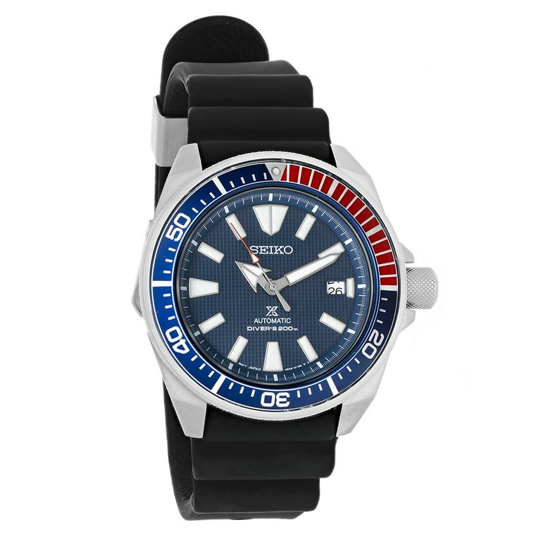 Seiko Prospex Samurai Men's Auto Dive Watch, Black Strap, 200m