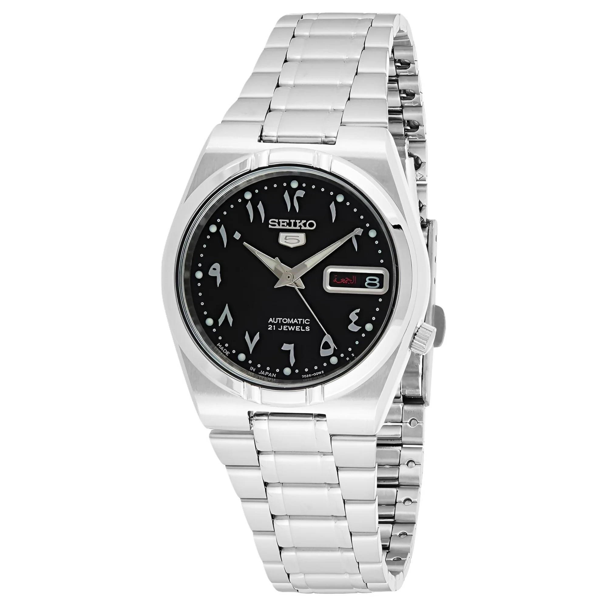 Men's Seiko 5 Black Dial Watch - SNK063J5