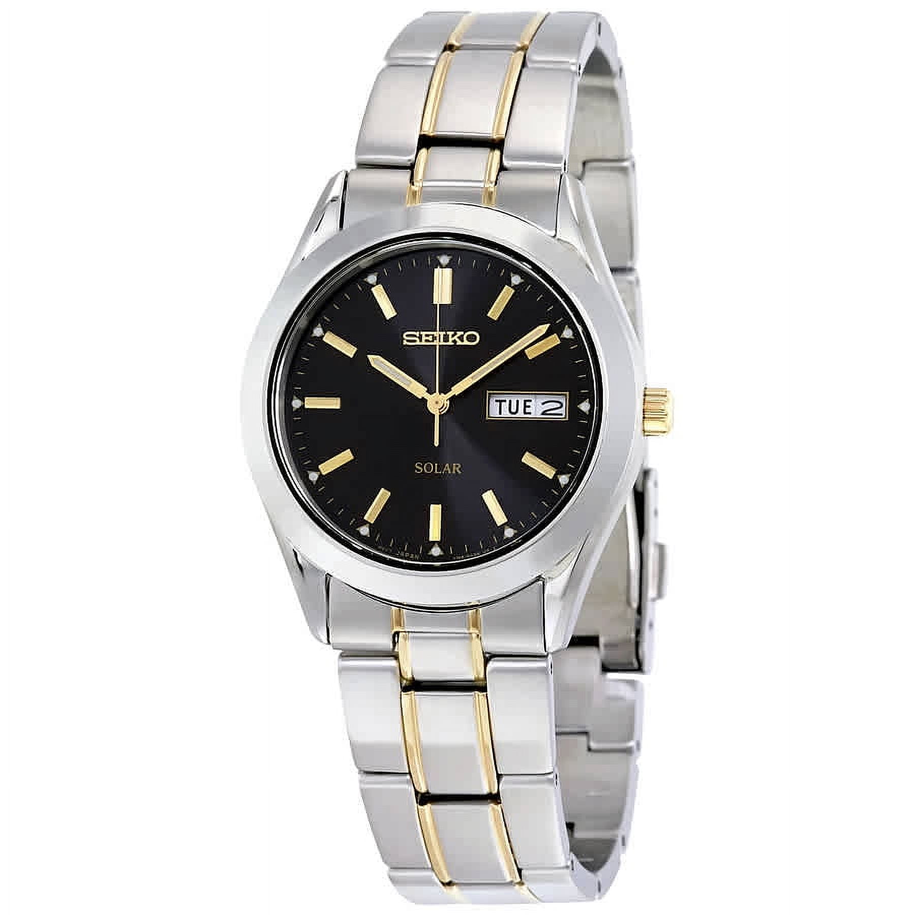 Men's seiko solar black watch hotsell